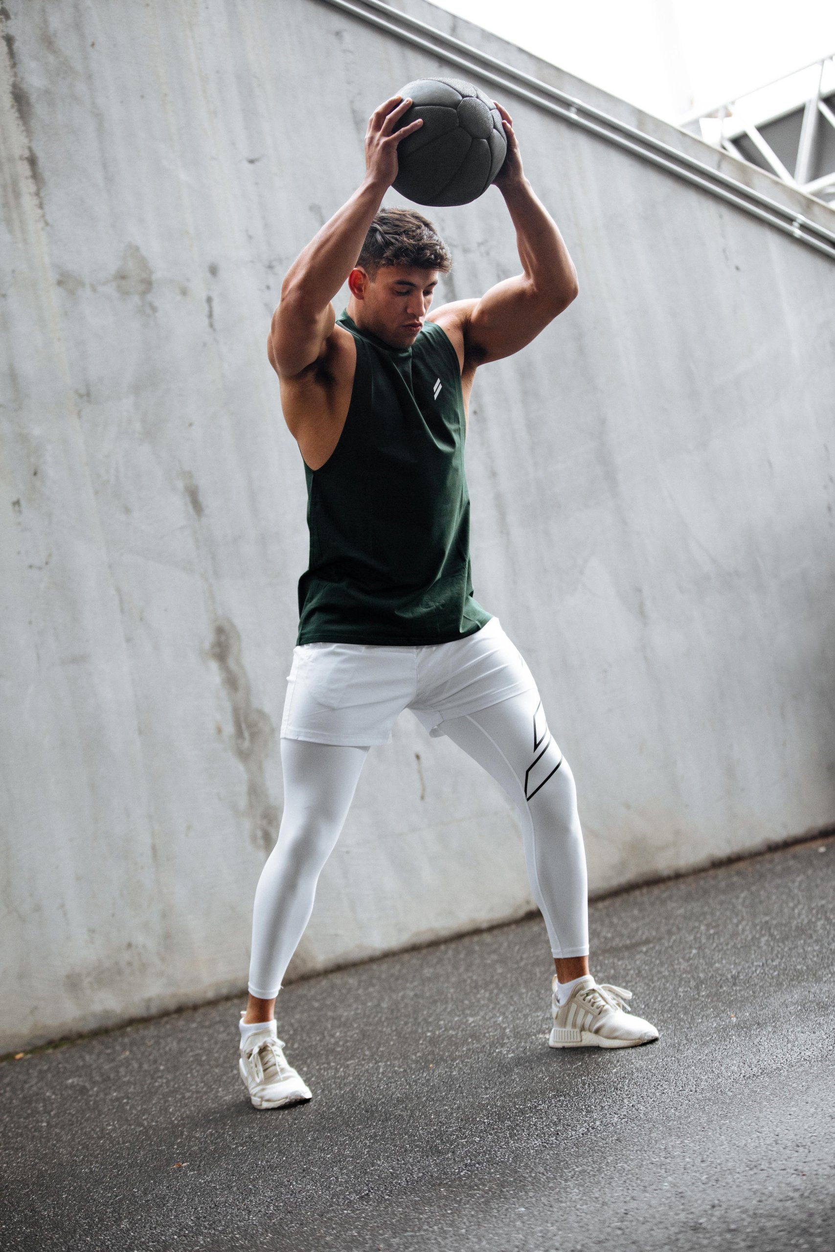 Serious, Adult, Fit Muscular Caucasian Man Coach Posing for a Photoshoot in  a Dark Studio, Wearing Sportswear, Showing Stock Image - Image of  masculinity, arms: 173874677