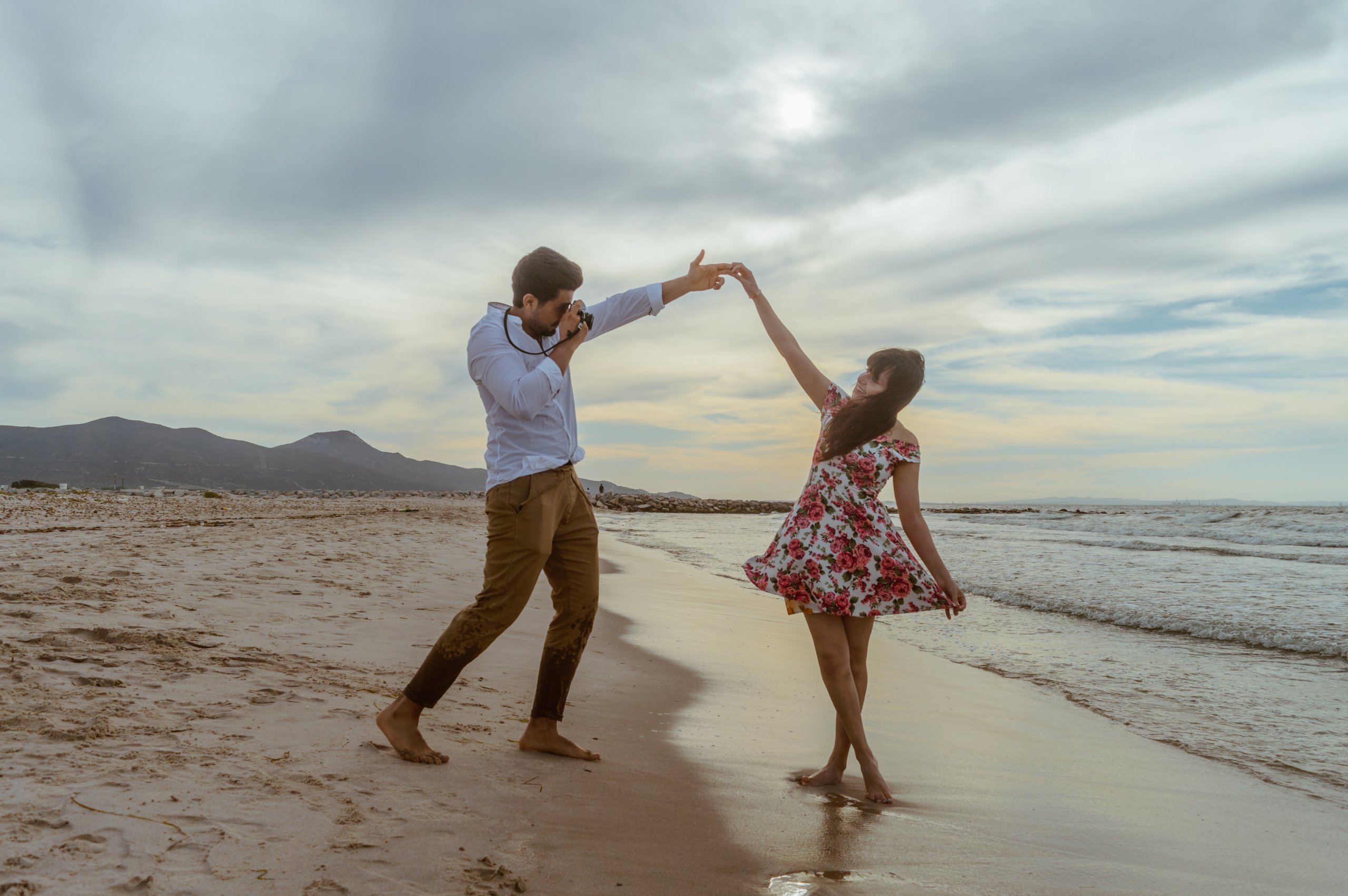 Indian couple on beach Stock Photos - Page 1 : Masterfile