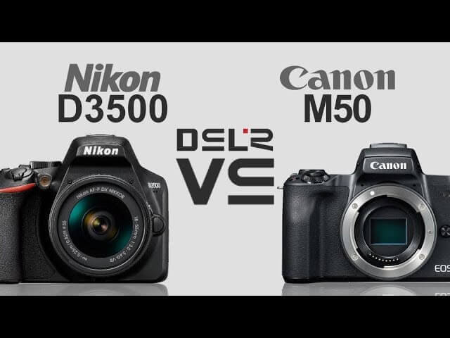 How Do the Nikon D3500 and Canon M50 Compare in Terms of Continuous Shooting Speed?