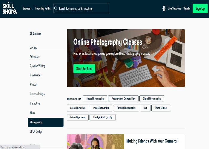 Skillshare Online Photography Course