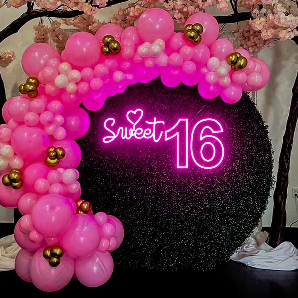 sweet-16-neon-sign decoration