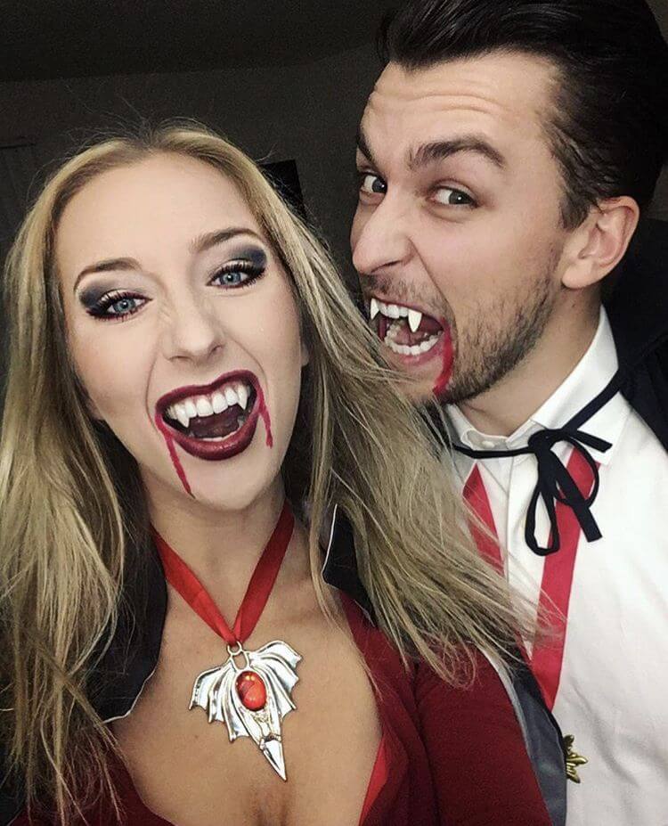 Vampire Teeth Halloween couple